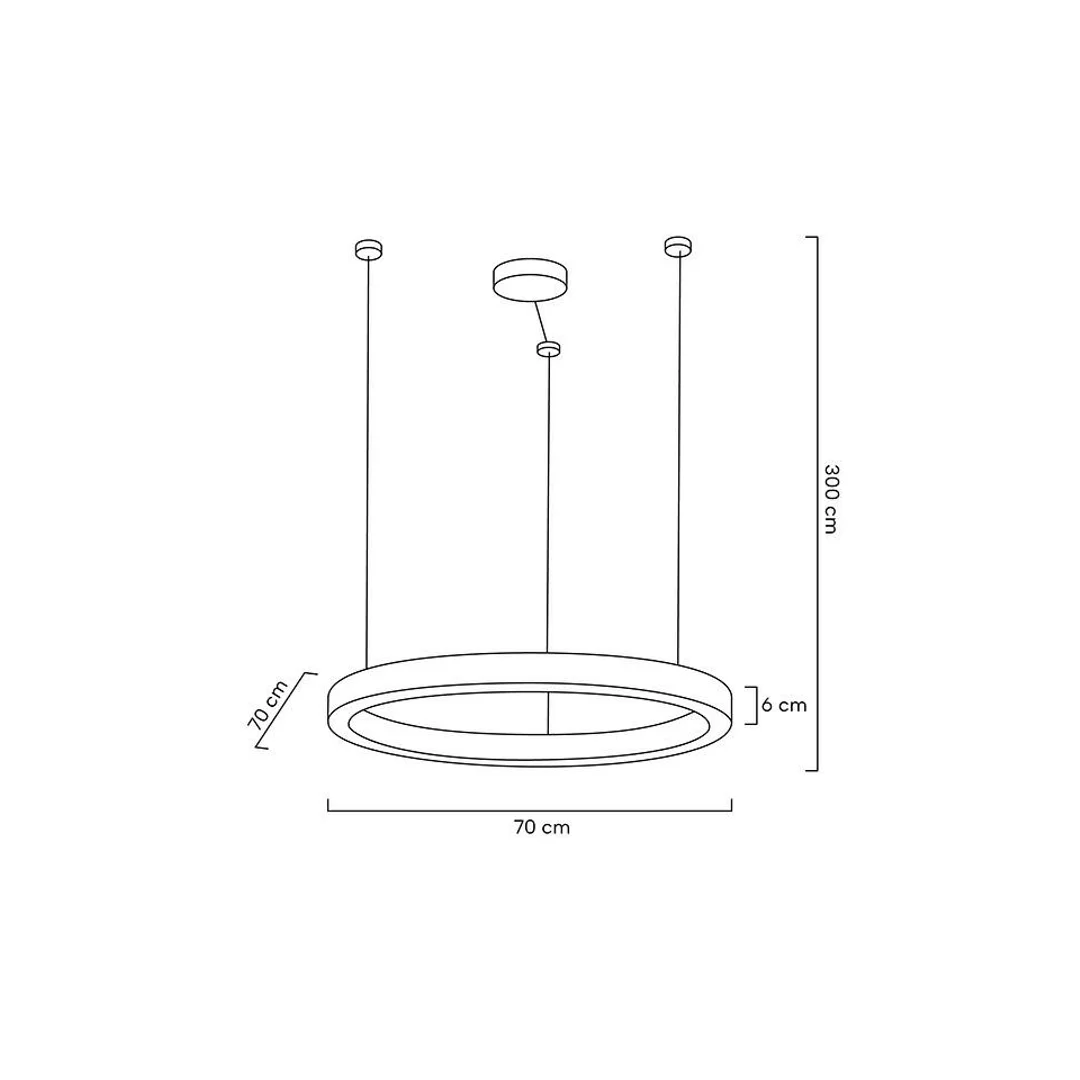 MOOSEE lampa wisząca RING LUXURY 70 złota — zdjęcie 6