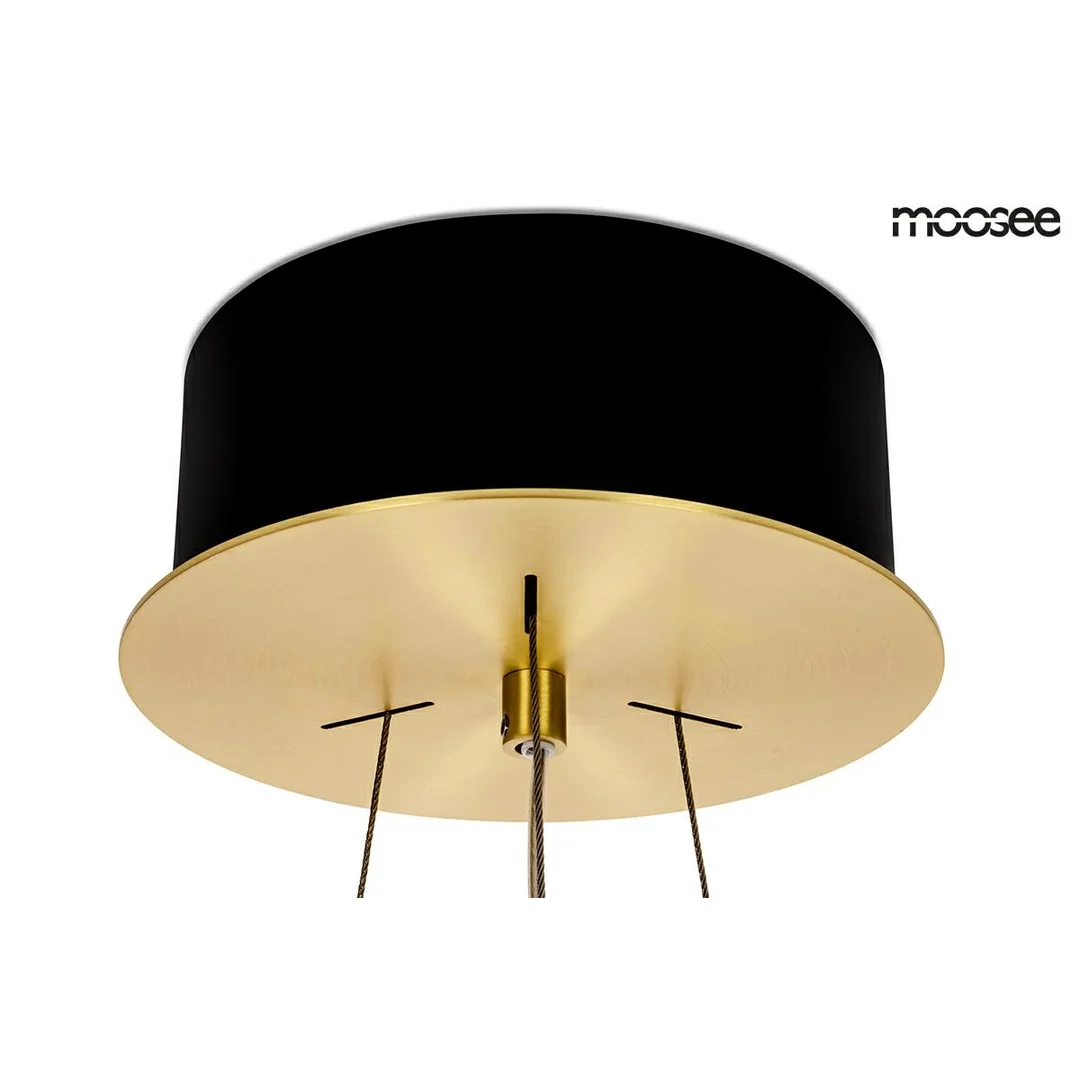 MOOSEE lampa wisząca SATURNUS 47 DUO złota - LED, kryształ, stal szczotkowana — zdjęcie 5