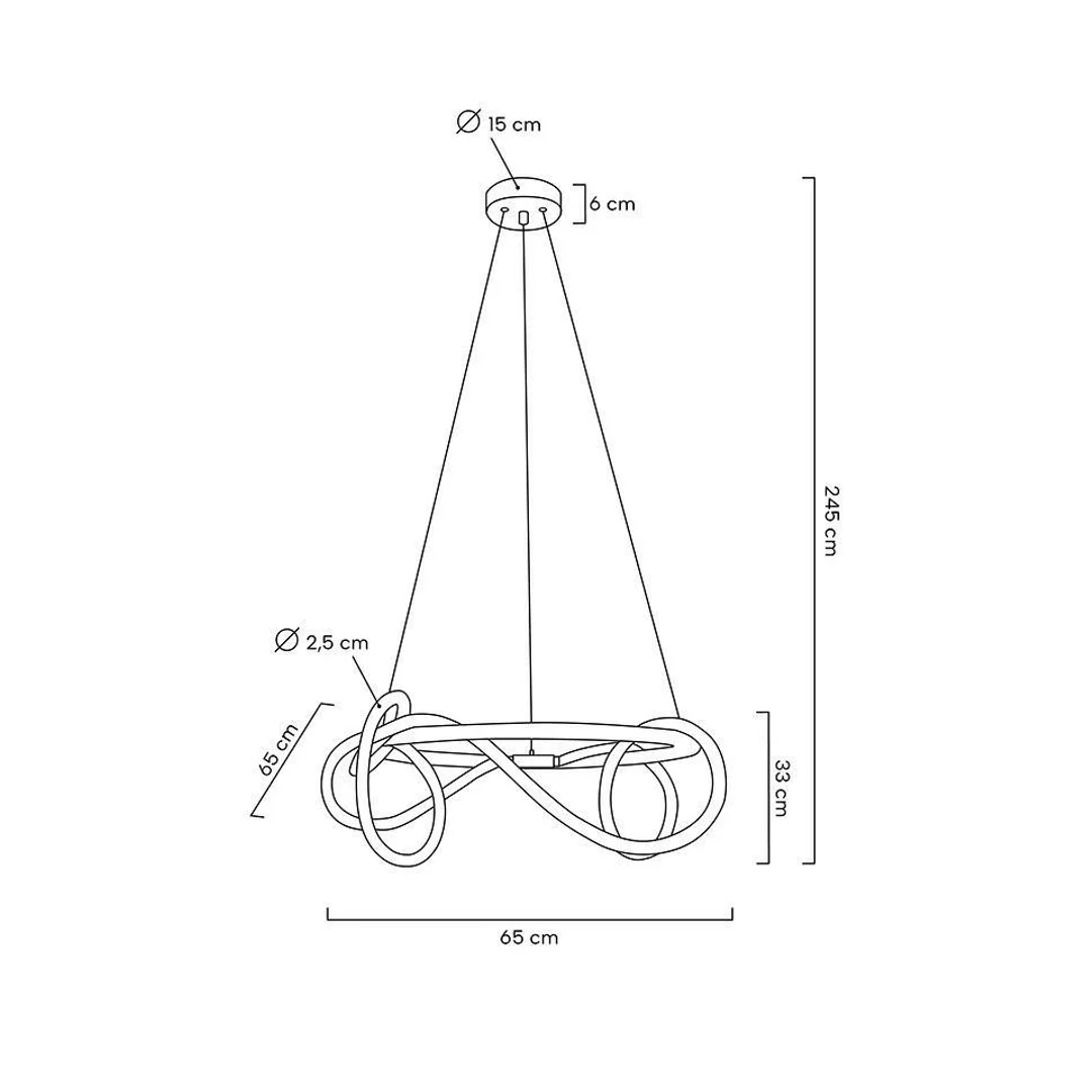 MOOSEE lampa wisząca SERPIENTE 60 złota — zdjęcie 12
