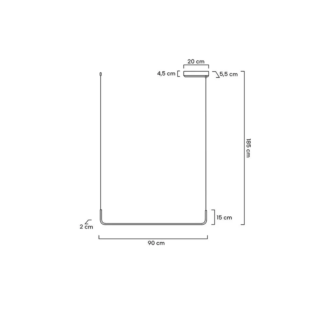 MOOSEE lampa wisząca SHAPE 90 czarna — zdjęcie 6