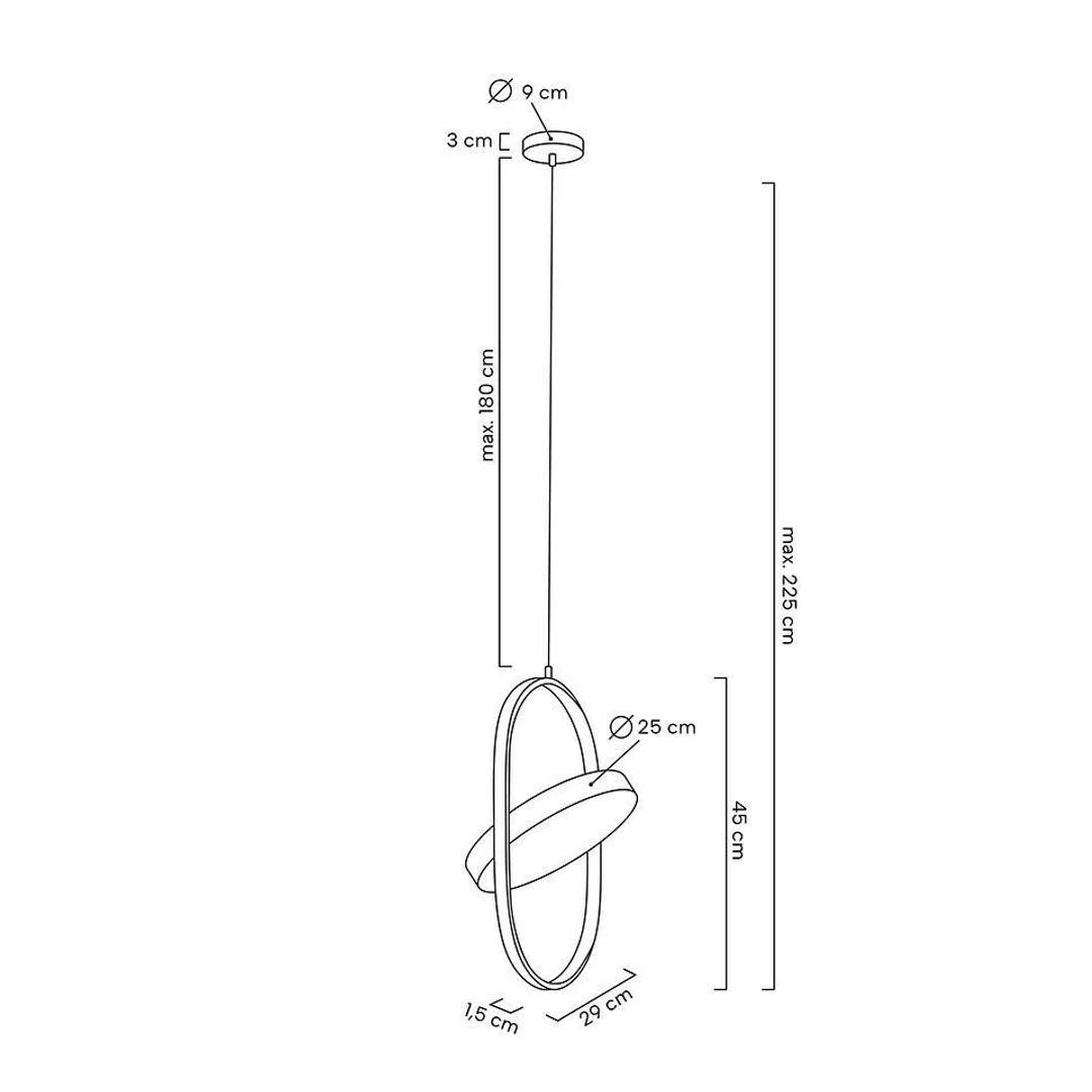 MOOSEE lampa wisząca SPINNER 26 czarna — zdjęcie 10