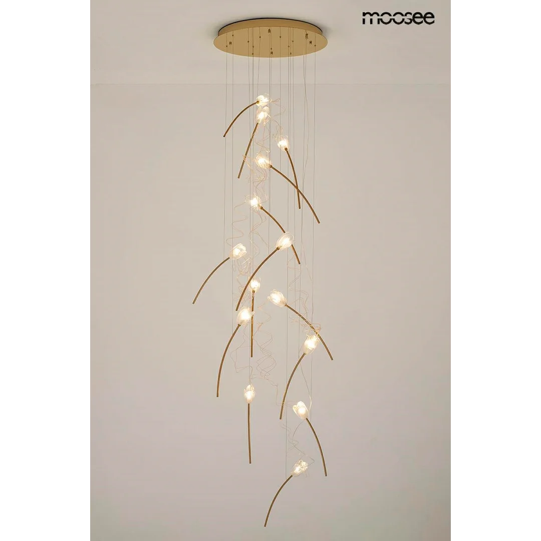 MOOSEE lampa wisząca TULIPPE 14 DISC złota — zdjęcie 2