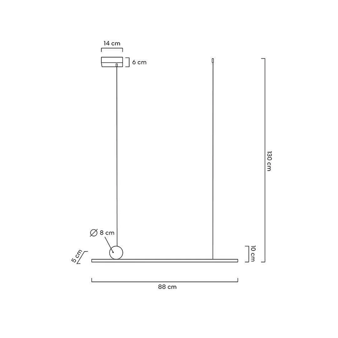 MOOSEE lampa wisząca WAND 80 złota — zdjęcie 11
