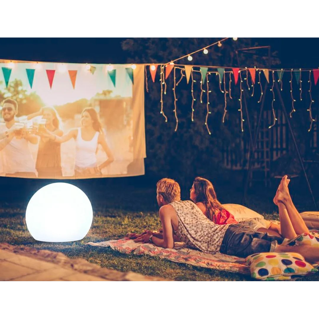 NEW GARDEN lampa ogrodowa BULY 40 SOLAR & BATTERY biała — zdjęcie 2