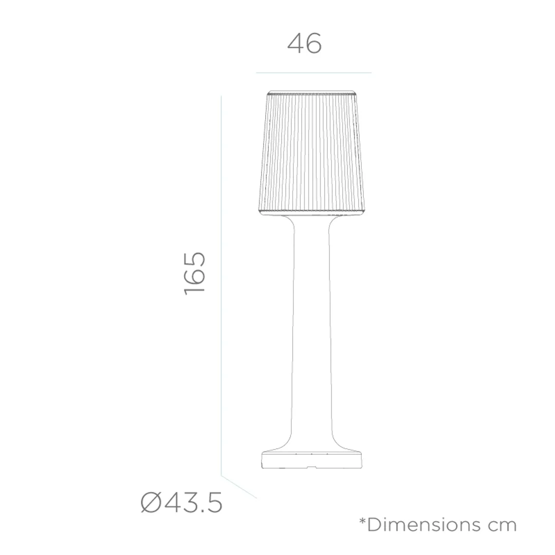 NEW GARDEN lampa ogrodowa CARMEN 165 CABLE biała — zdjęcie 7