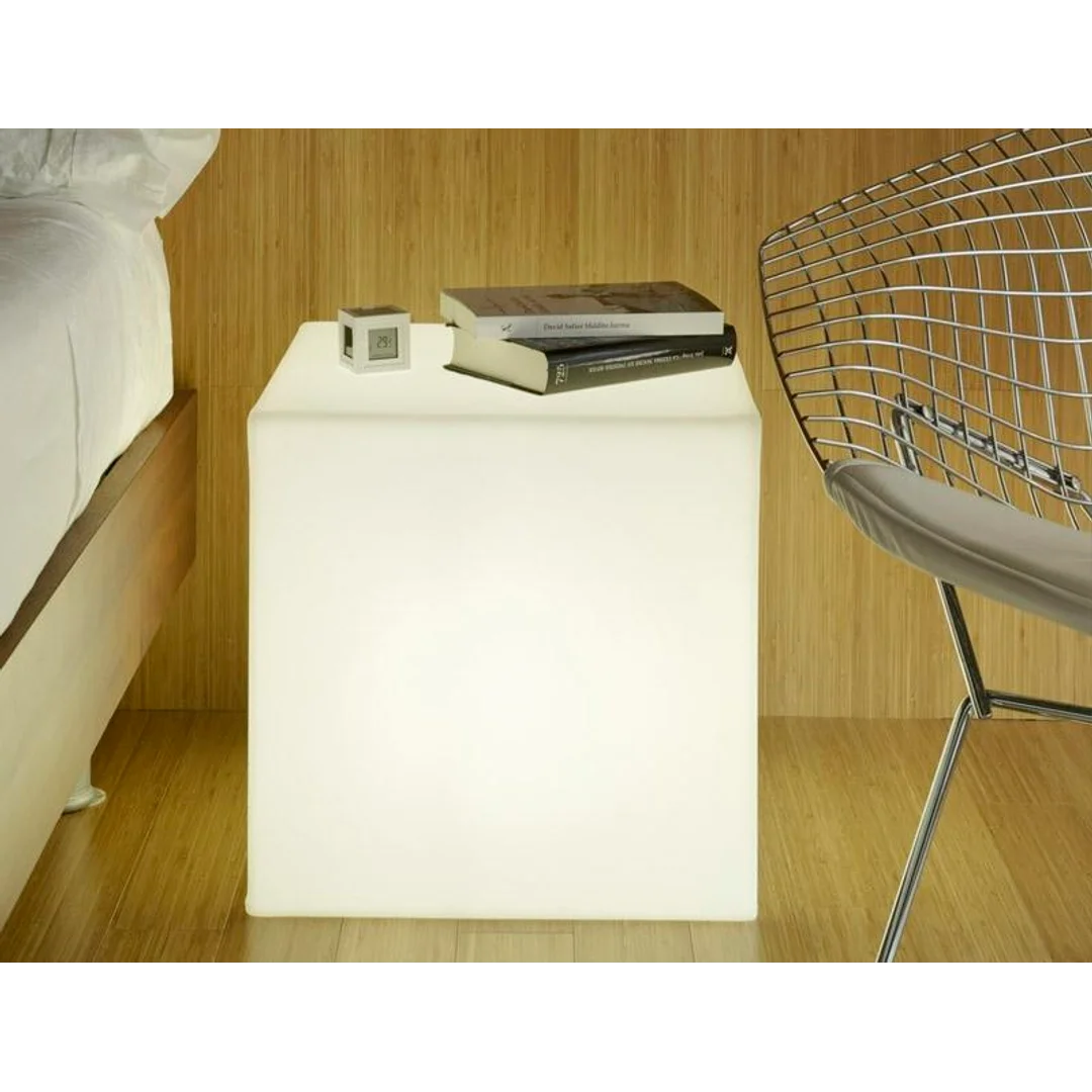 NEW GARDEN lampa ogrodowa CUBY 53 SOLAR & BATTERY biała — zdjęcie 2