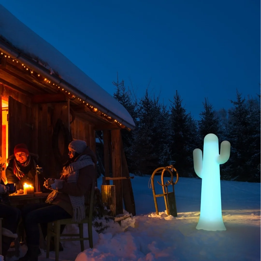 NEW GARDEN lampa ogrodowa PANCHO 140 CABLE biała — zdjęcie 5