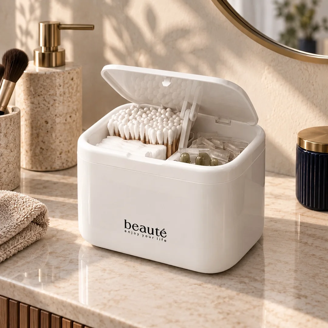 Pojemnik na patyczki SHP BEAUTY biały — zdjęcie 2