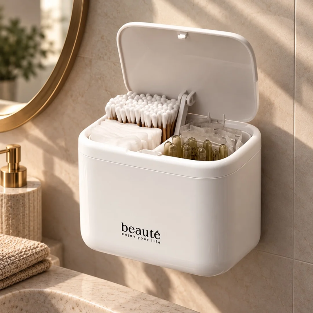 Pojemnik na patyczki SHP BEAUTY biały — zdjęcie 3