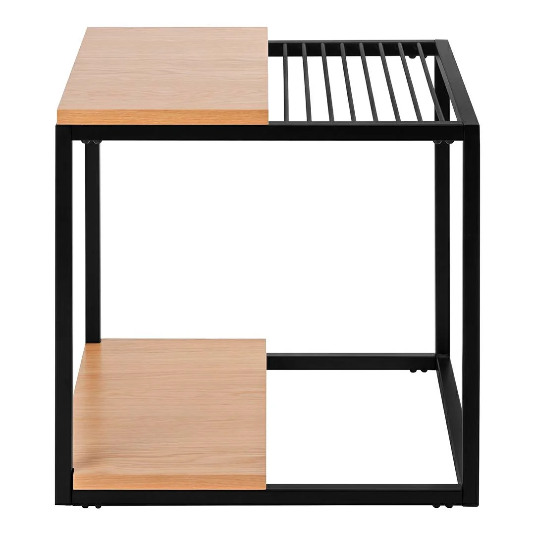 Stolik GALLER dąb - gazetnik, MDF, metal — zdjęcie 2
