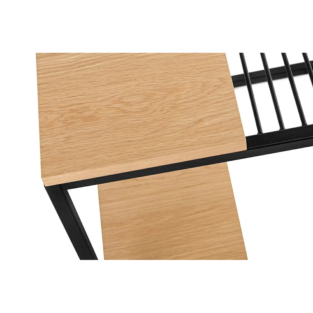 Stolik GALLER dąb - gazetnik, MDF, metal — zdjęcie 3