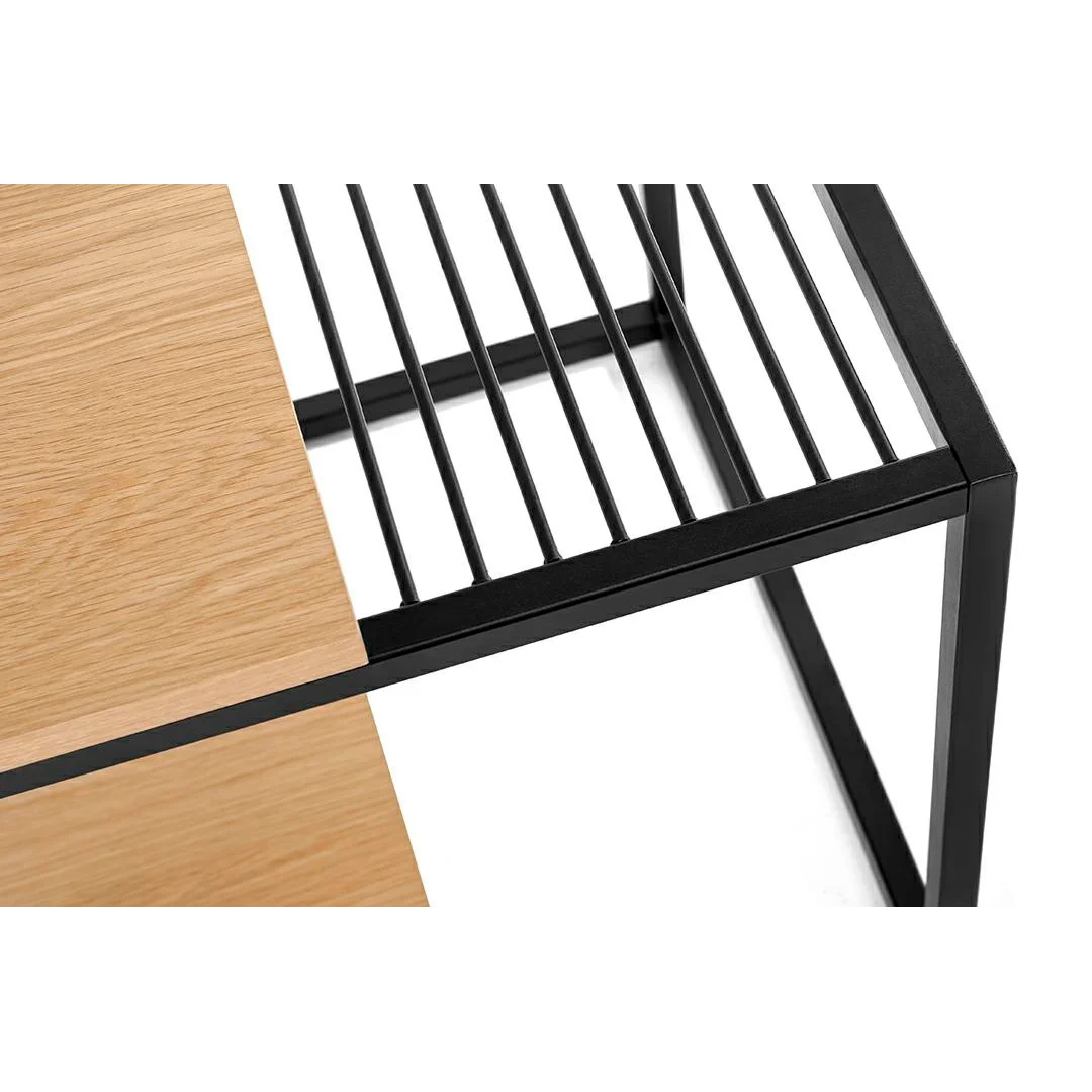 Stolik GALLER dąb - gazetnik, MDF, metal — zdjęcie 4