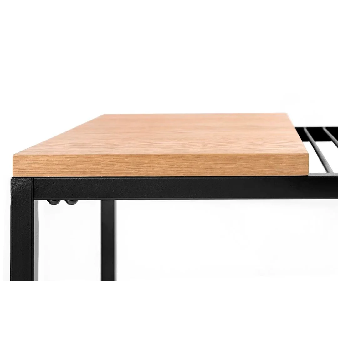 Stolik GALLER dąb - gazetnik, MDF, metal — zdjęcie 7