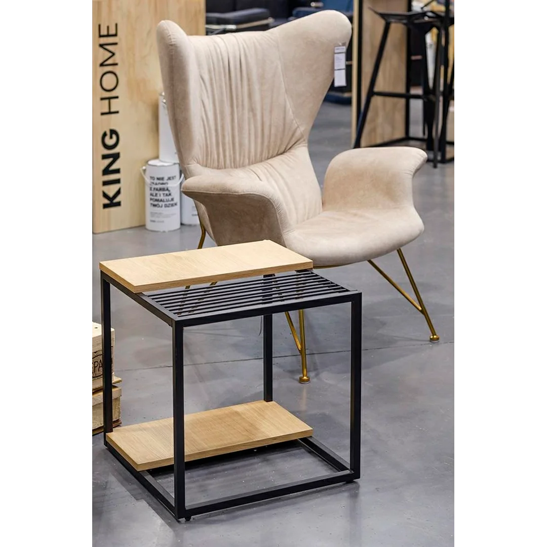 Stolik GALLER dąb - gazetnik, MDF, metal — zdjęcie 10
