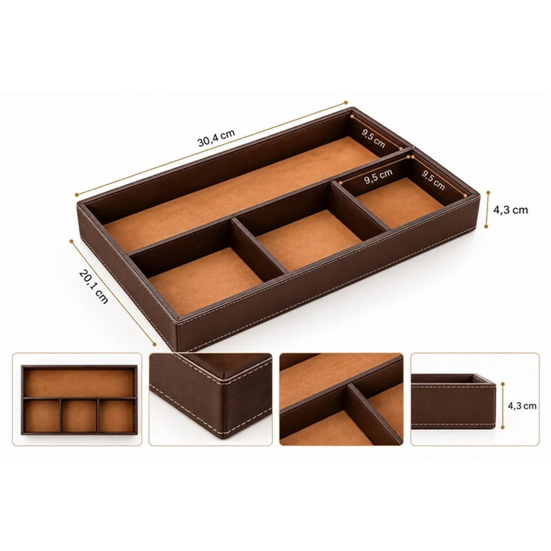 Taca dekoracyjna / organizer SHP SKIN ekoskóra — zdjęcie 4
