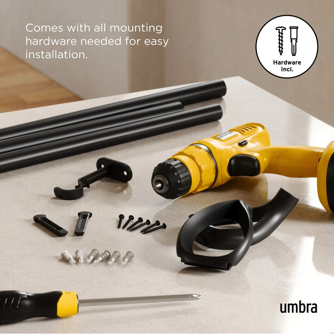 UMBRA karnisz LOOP 1 107 - 305 cm czarny — zdjęcie 6