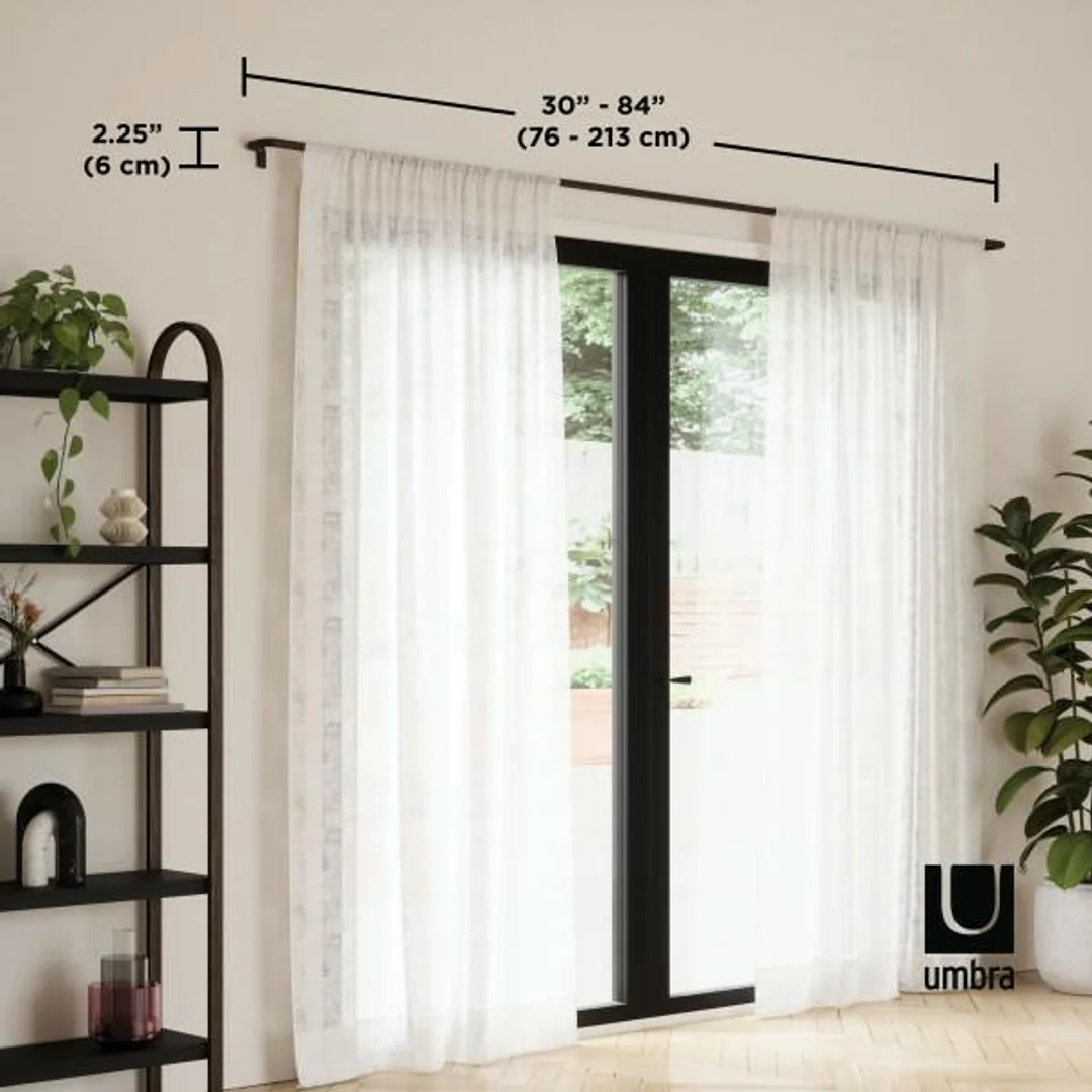 UMBRA karnisz TWILIGHT 76 - 213 cm czarny mat — zdjęcie 7