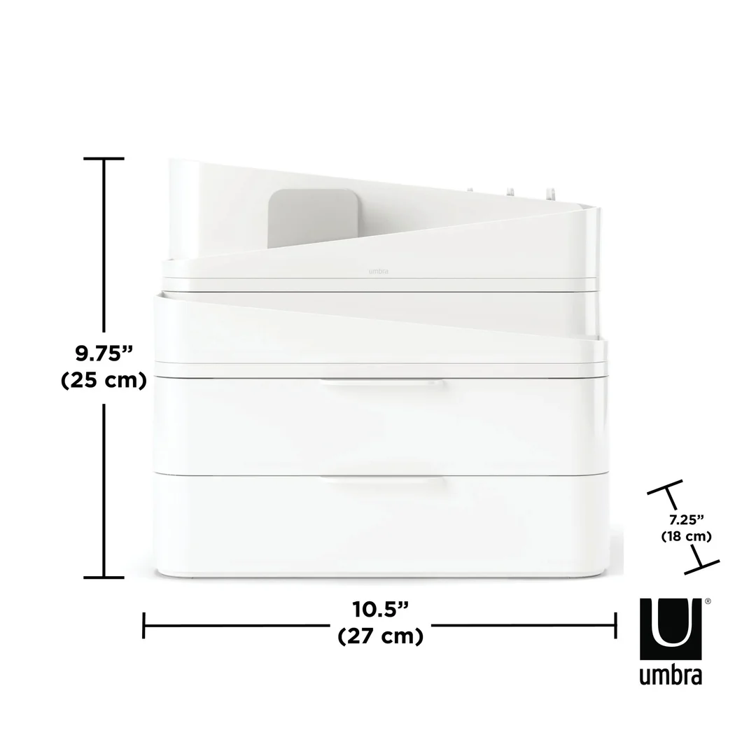 UMBRA organizer kosmetyków GLAM LARGE biały — zdjęcie 7