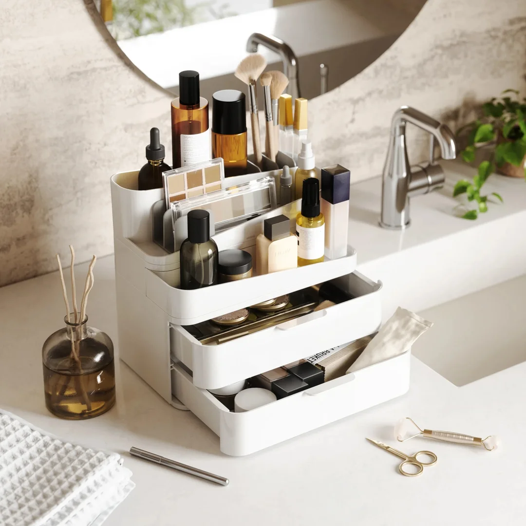 UMBRA organizer kosmetyków GLAM LARGE biały — zdjęcie 8