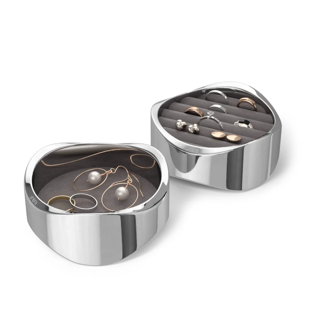 UMBRA organizer na biżuterię WAVY chrom — zdjęcie 4