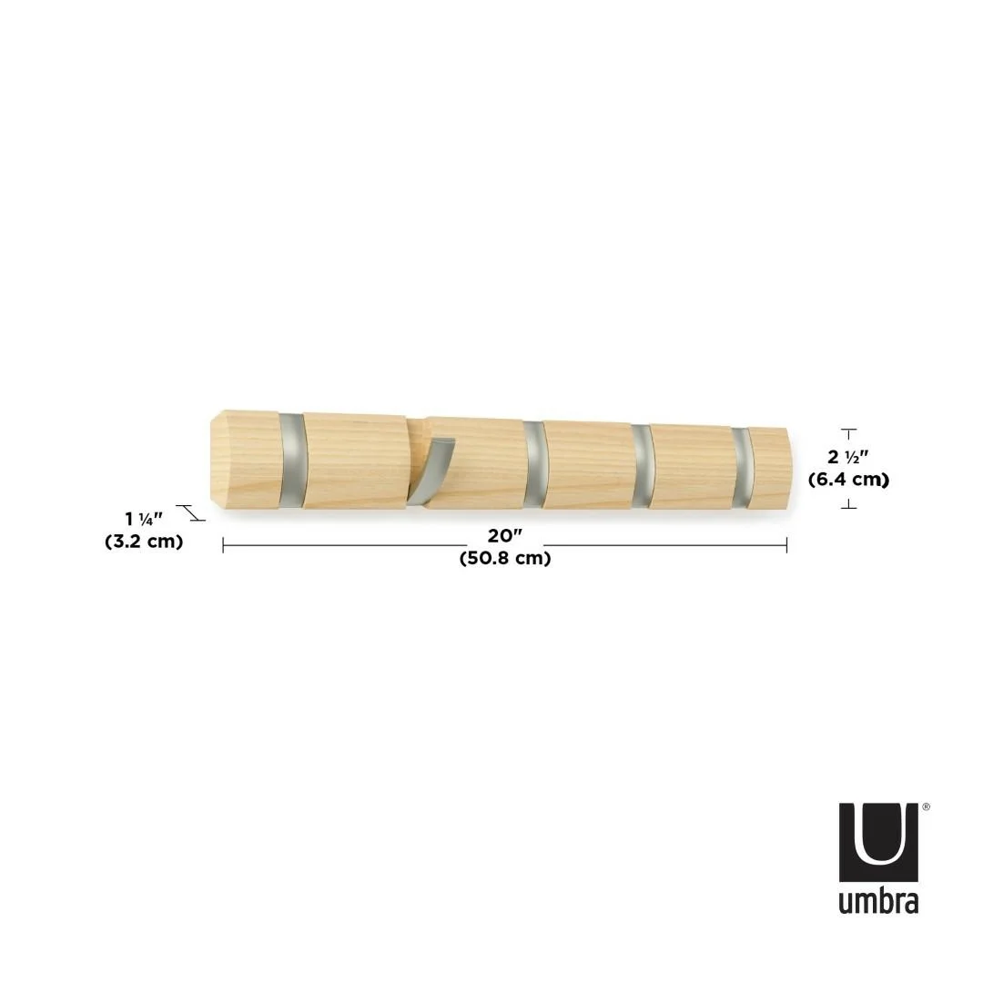 UMBRA wieszak na ubrania FLIP 5 naturalny — zdjęcie 6