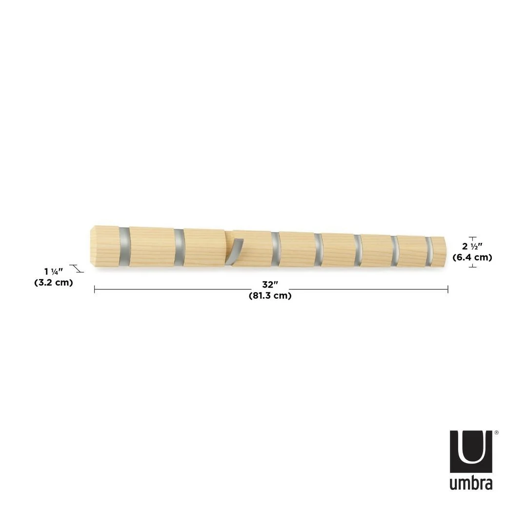 UMBRA wieszak na ubrania FLIP 8 naturalny — zdjęcie 6