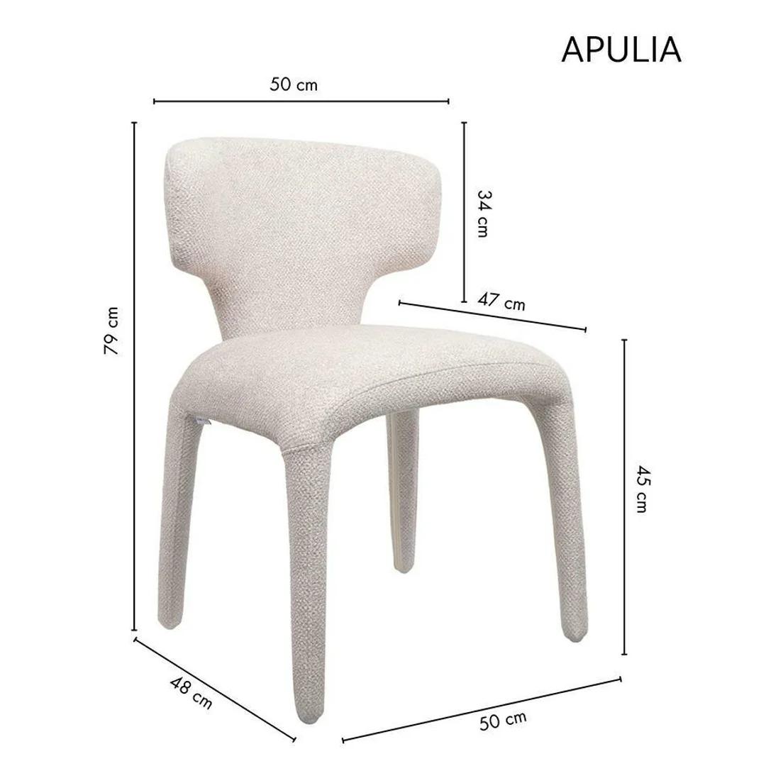 Zestaw 2 krzeseł APULIA beżowy — zdjęcie 6