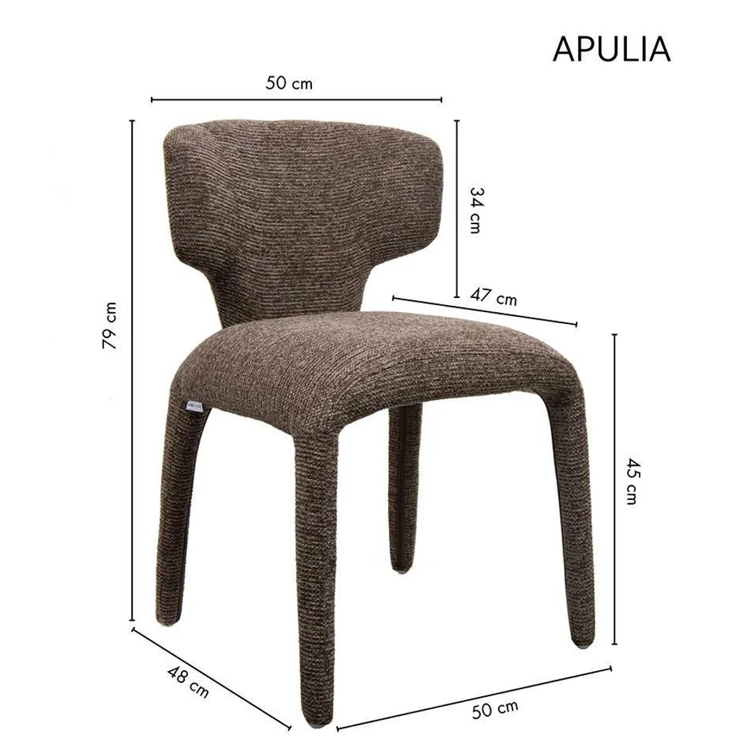 Zestaw 2 krzeseł APULIA brązowy / taupe — zdjęcie 4