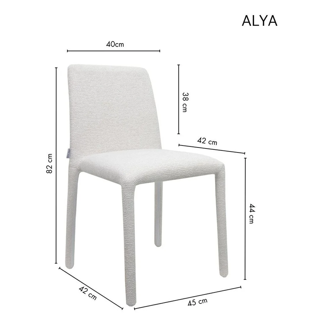 Zestaw 4 krzeseł ALYA beżowy — zdjęcie 4