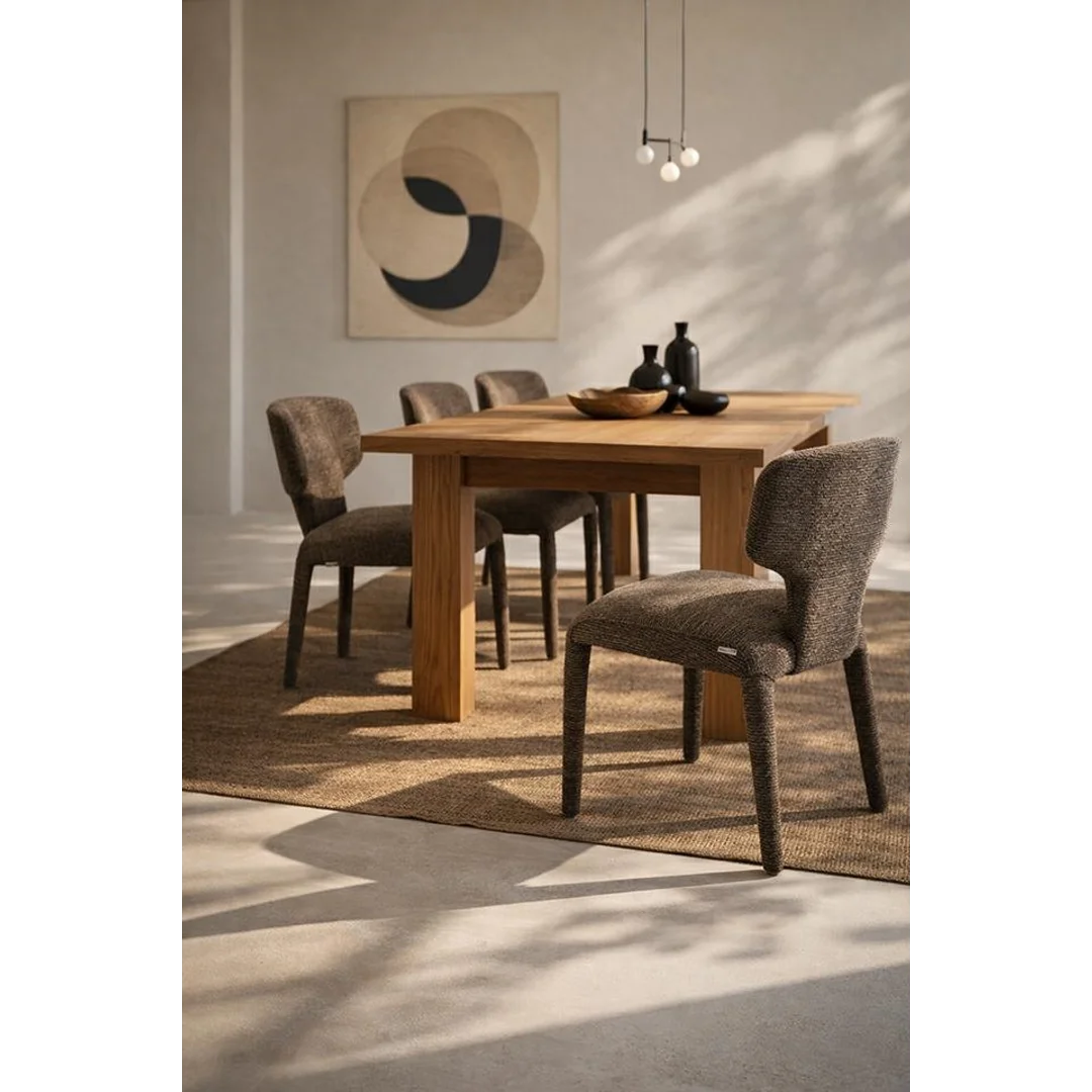 Zestaw 4 krzeseł APULIA brązowy / taupe — zdjęcie 2