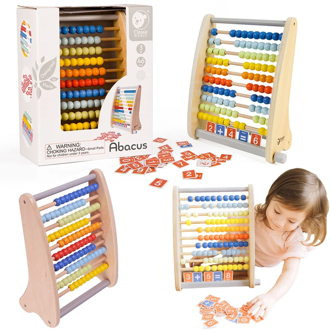 CLASSIC WORLD Drewniane Liczydło Działania Matematyczne