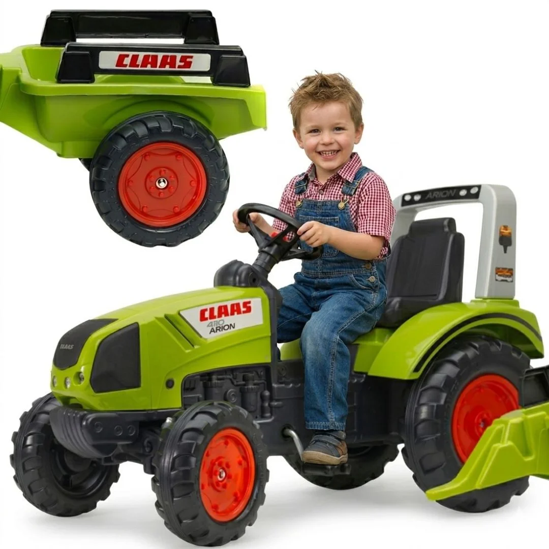 Falk Traktor na Pedały Claas z Przyczepą Duży Ciągnik