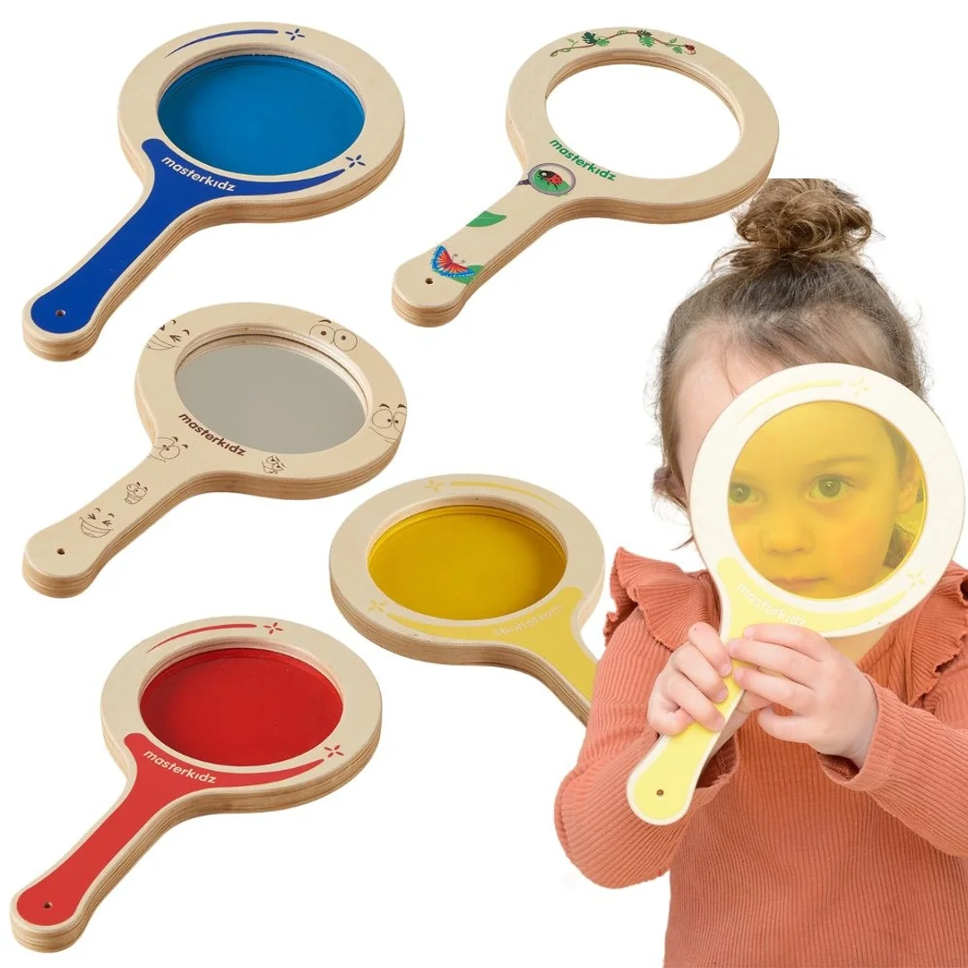 MASTERKIDZ Drewnianych Paletek Lupy z Kolorowymi Soczewkami