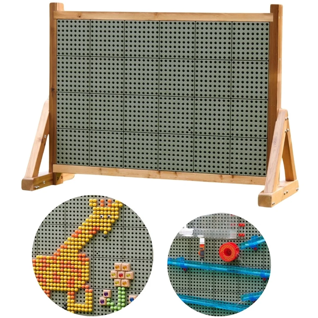 MASTERKIDZ Drewniana Ściana Tablica XXL Naukowa Kreatywna STEM WALL Outdoor