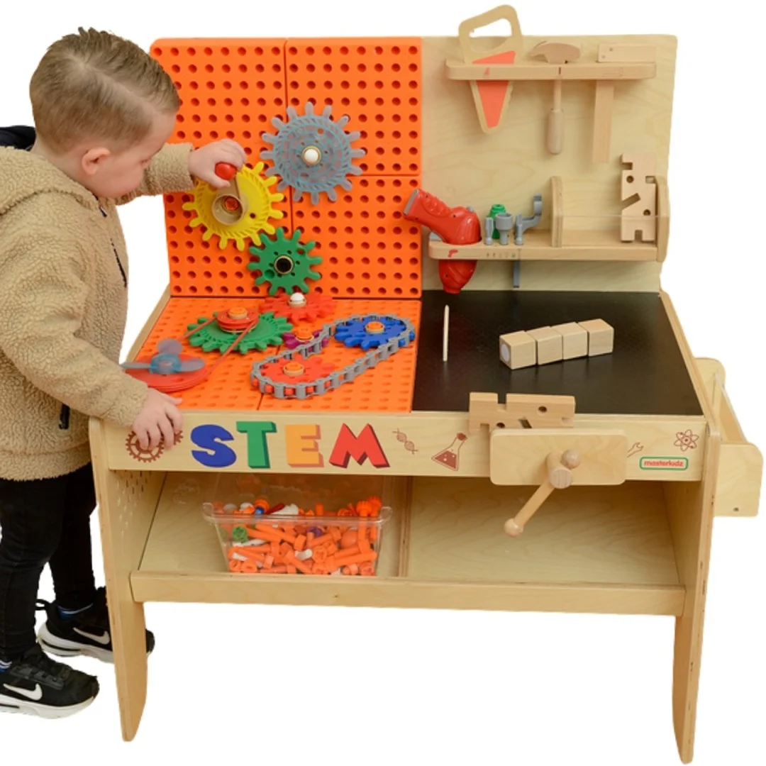 MASTERKIDZ Drewniany Warsztat XXL Montessori STEM z Narzędziami