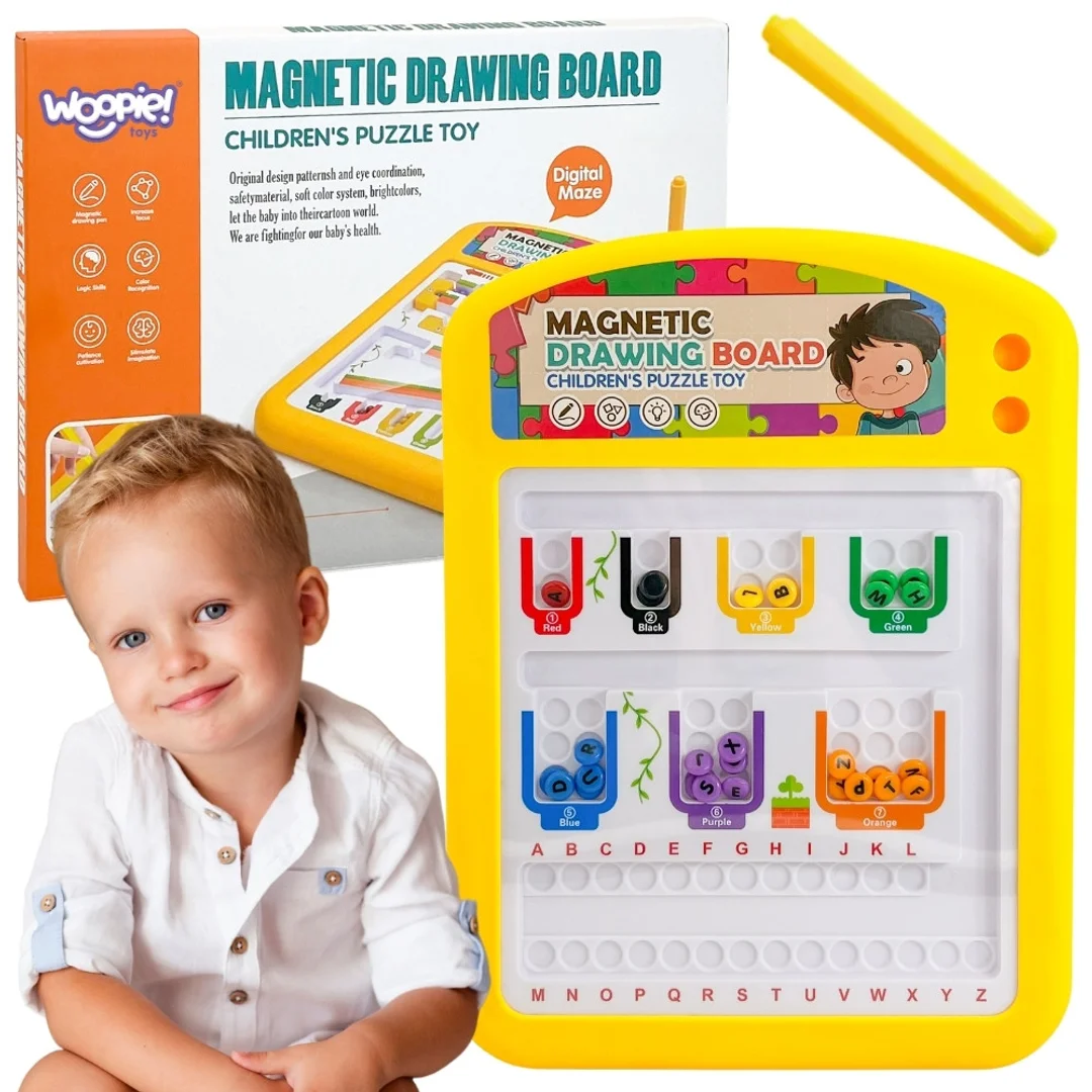 TABLICA MAGNETYCZNA EDUKACYJNA UKŁADANKA SORTER NAUKA WOOPIE