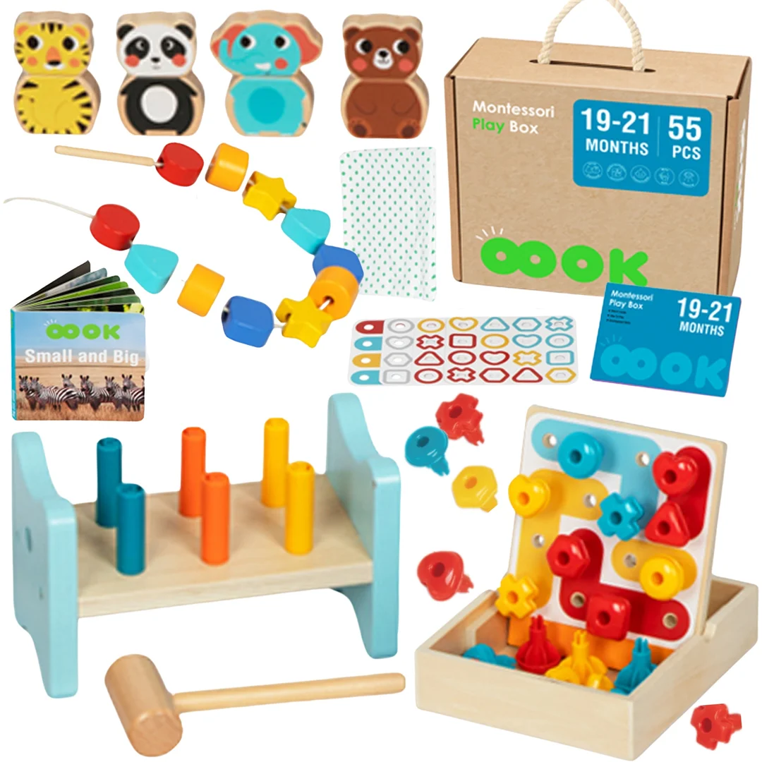 TOOKY TOY Box Pudełko XXL Montessori Edukacyjne Sensoryczne