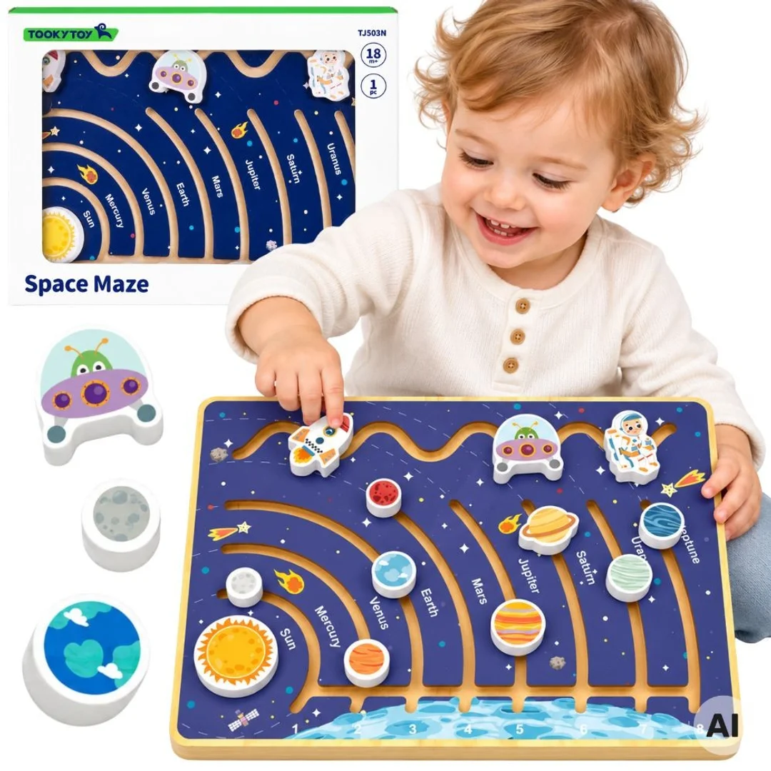 TOOKY TOY Tablica Manipulacyjna Edukacyjna Układ Słoneczny Kosmos