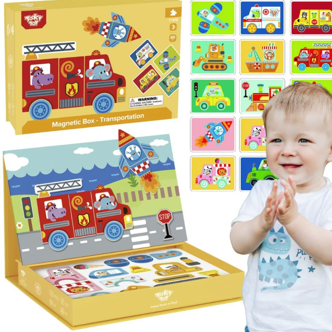 TOOKY TOY Układanka Edukacyjna Montessori Magnetyczne Pudełko dla