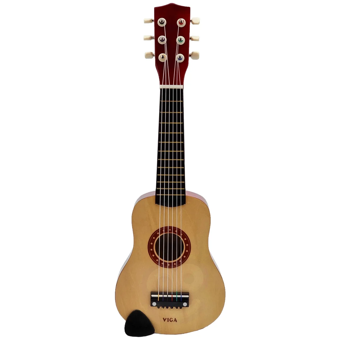 Viga Drewniana gitara dla dzieci Naturalna strun