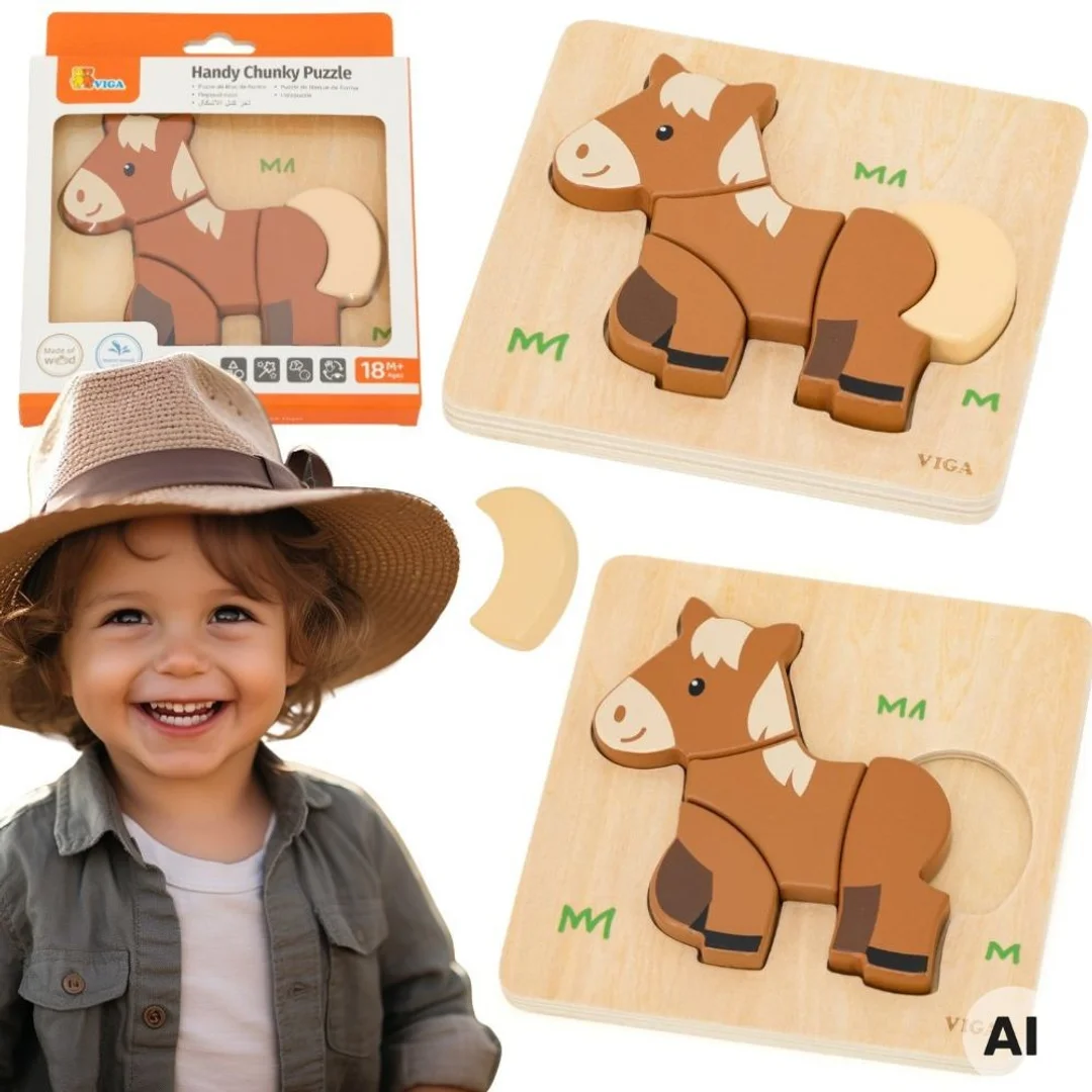 VIGA Drewniane Puzzle Mój Przyjaciel Konik