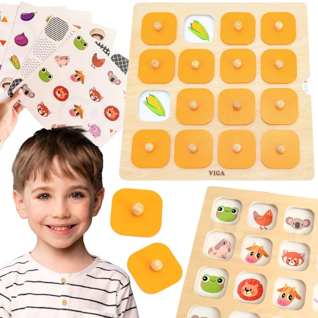 Viga Memory Gra Pamięciowa Zgadnij Kart Montessori