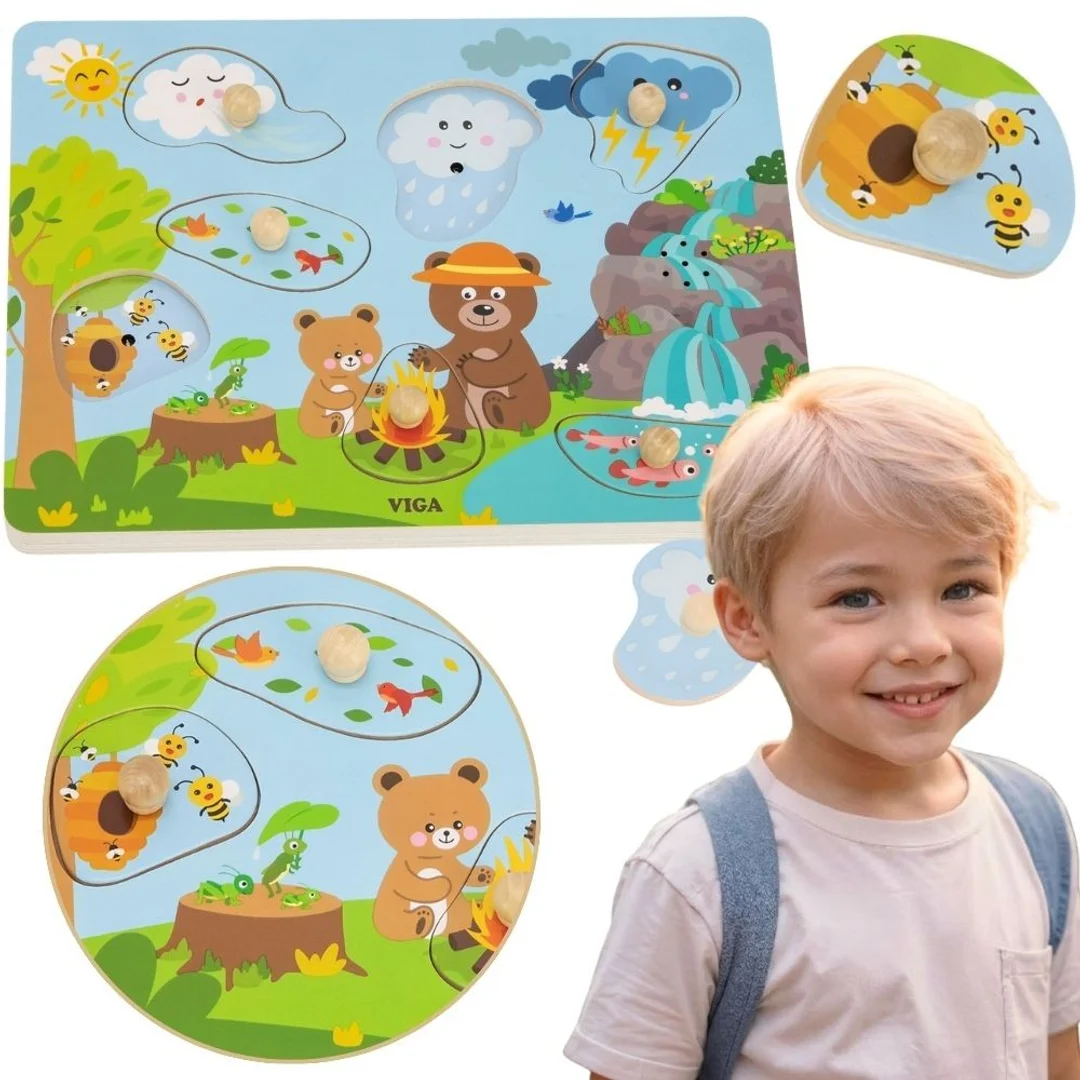 VIGA Puzzle Dźwiękowe Odkrywamy Naturę