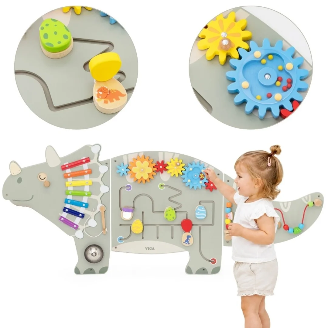 VIGA Ścienny Panel Aktywności Dinozaur Triceratops