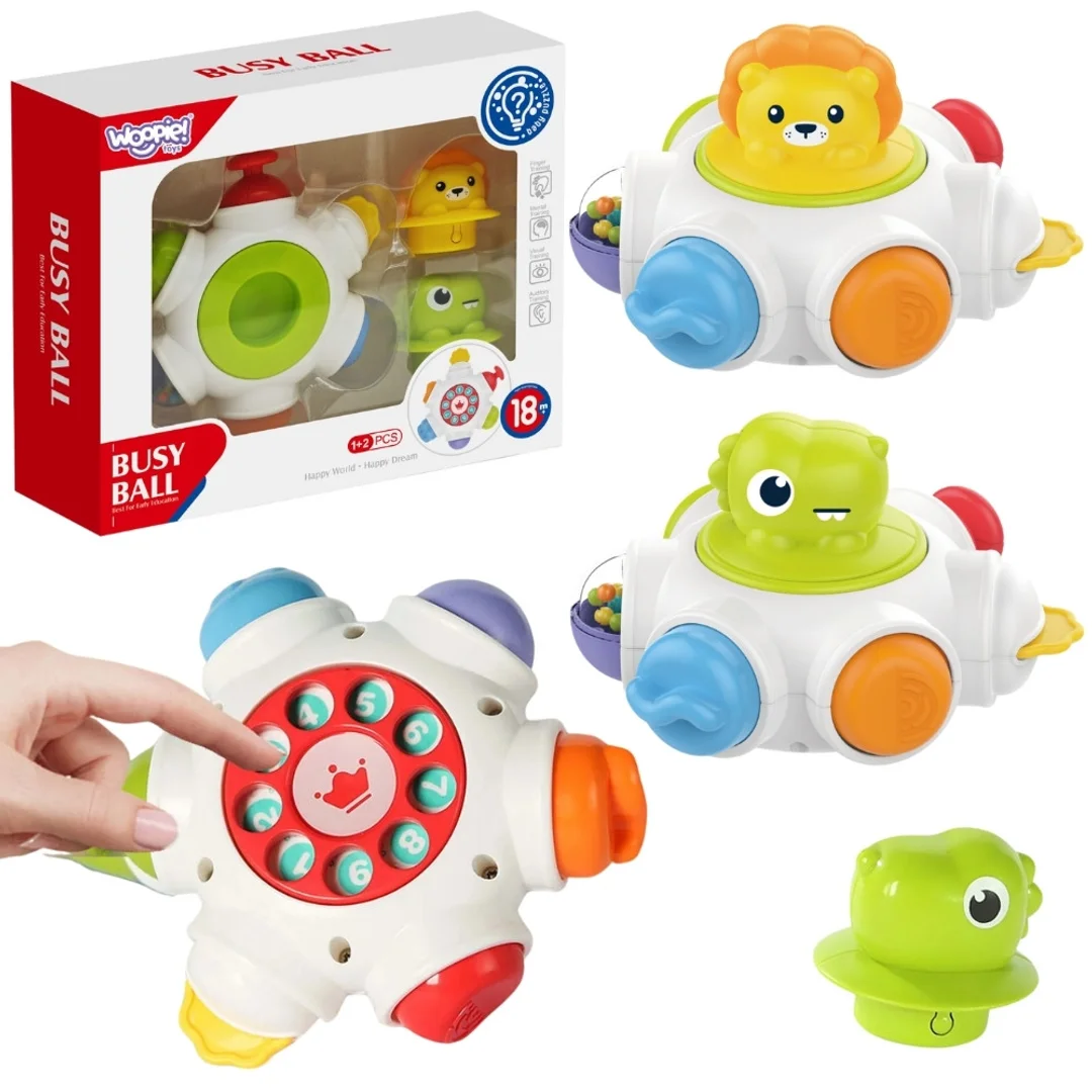 WOOPIE BABY Kosmiczna Rakieta Aktywności Edukacyjna Kostka Sensoryczna