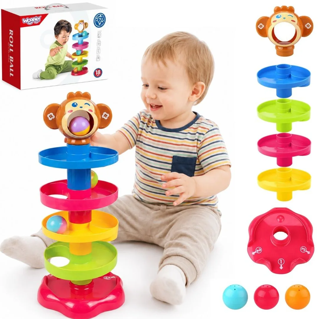 WOOPIE BABY Kulodrom Tor Kulkowy Zestaw Spirala Kulki