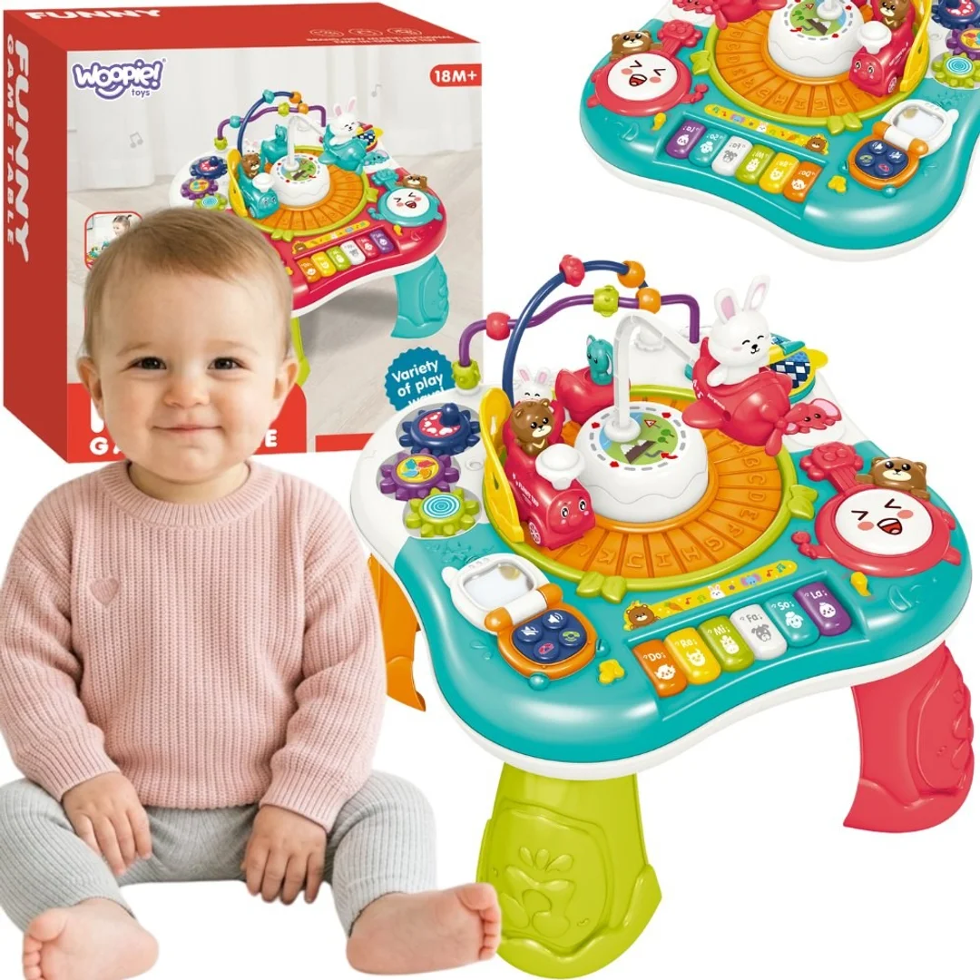 WOOPIE BABY Stolik Edukacyjny Interaktywny Pianinko Dźwięki