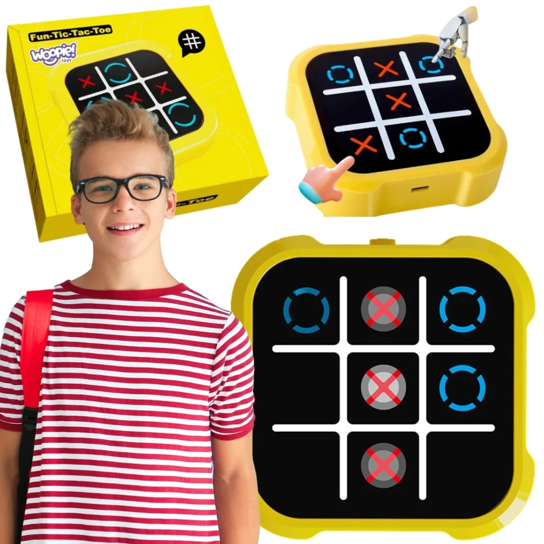 WOOPIE Gra Elektroniczna Kółko i Krzyżyk Logiczna Edukacyjna Tryby Gry