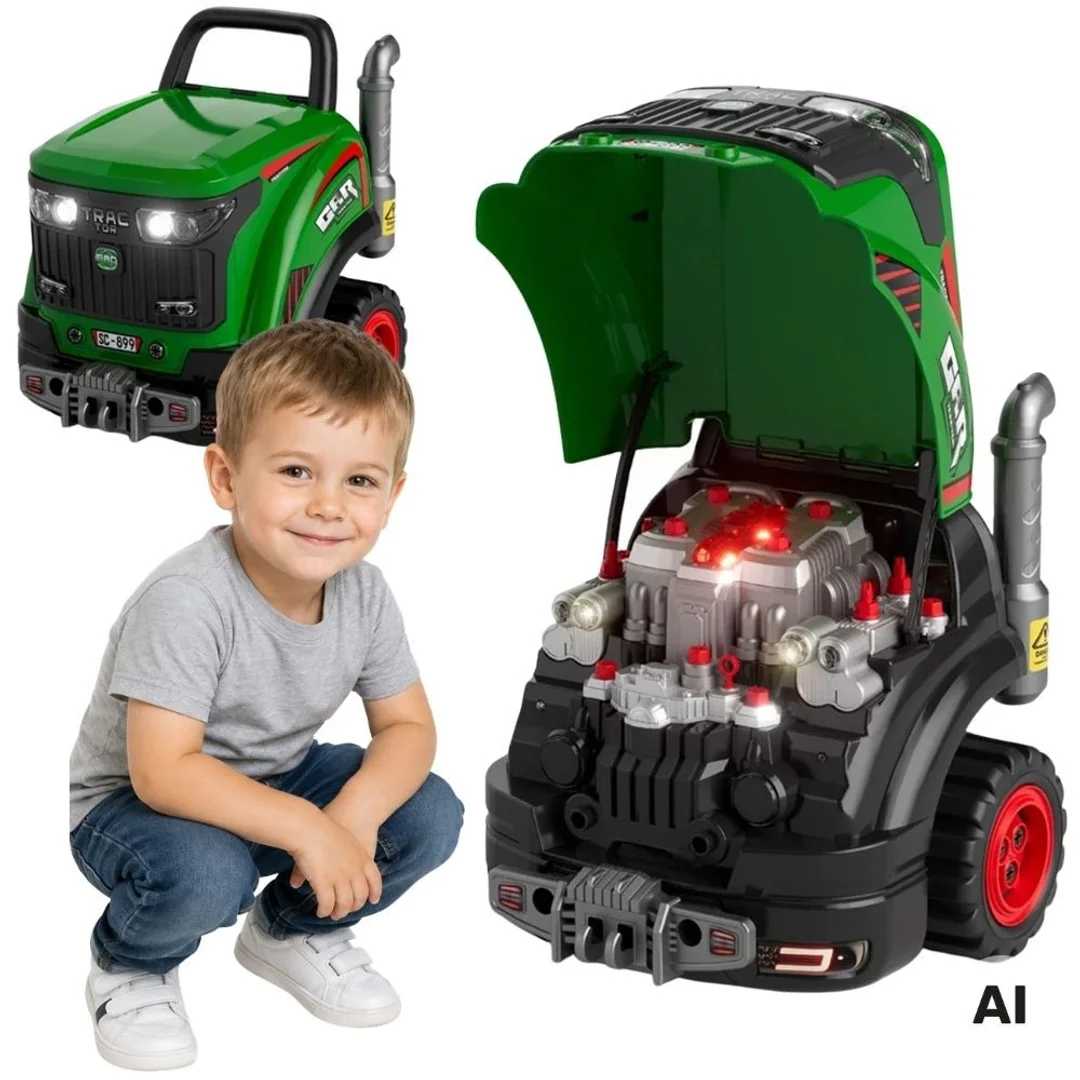 WOOPIE Interaktywny Warsztat Mechaniczny Traktor z Licznymi Akcesoriami