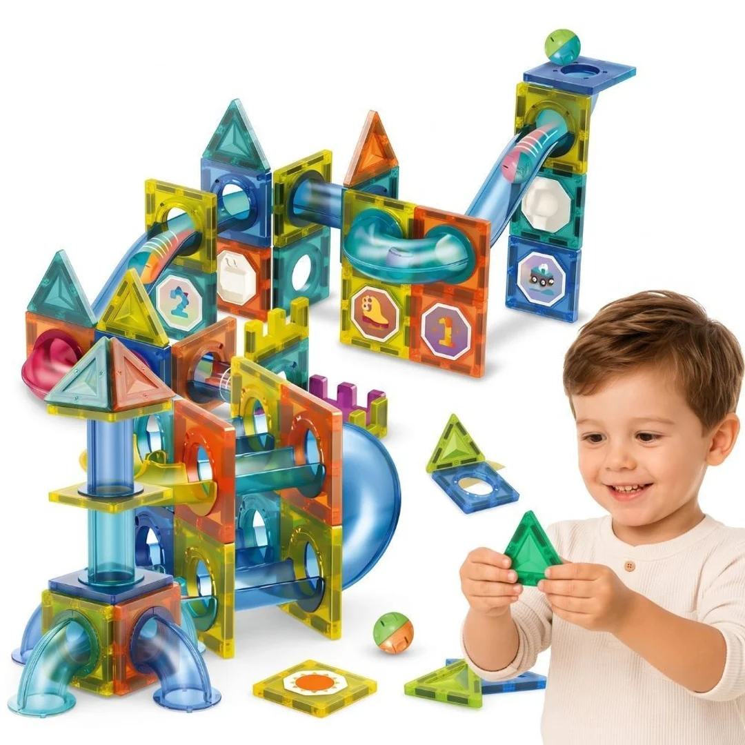 WOOPIE Klocki Magnetyczne Konstrukcyjne Zestaw Edukacyjny Tor